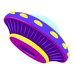 Technology ufo icon. Cartoon of technology ufo vector icon for web design isolated on white background