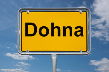 Fototapeta premium Ortstafel Dohna