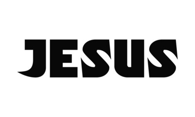 Jesus name Tattoo Design, Typography for print or use as poster, card, flyer or T Shirt