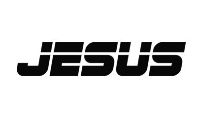 Jesus name Tattoo Design, Typography for print or use as poster, card, flyer or T Shirt