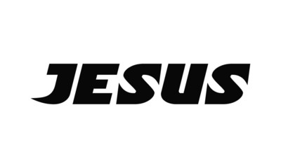 Jesus name Tattoo Design, Typography for print or use as poster, card, flyer or T Shirt
