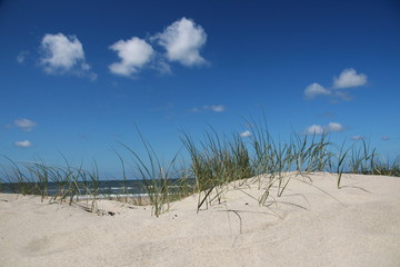 D&uuml;nenlandschaft mit Blick auf das Meer