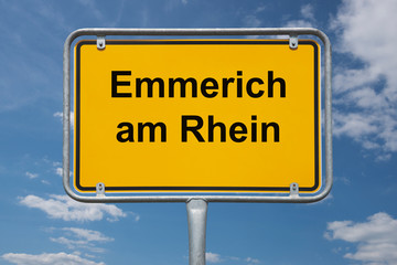 Ortstafel Emmerich am Rhein