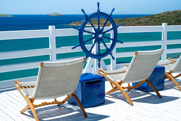 Greek island sea view