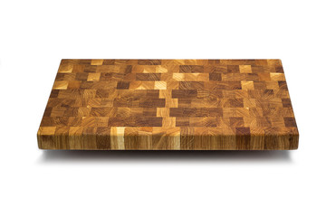 wooden chopping board end made of oak wood - 371773631