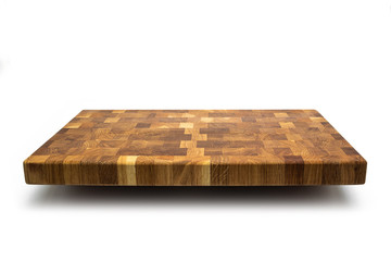 wooden chopping board end made of oak wood - 371773673