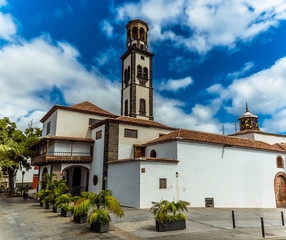A view across the rear of the Parish of San Francisco of Asis in Santa Cruz, Tenerife on a sunny day