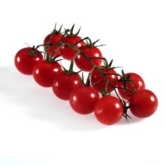 Cherry Tomatoes, solanum lycopersicum against White Background