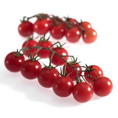 Cherry Tomatoes, solanum lycopersicum against White Background