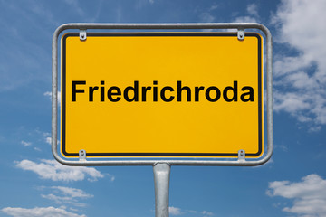 Fototapeta premium Ortstafel Friedrichroda