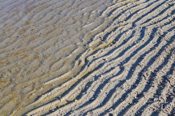 waves on sand