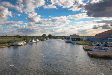 Fototapeta premium View of the River Thurne, The Broads, Norfolk, UK
