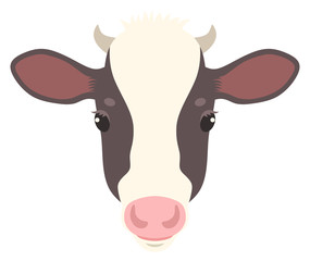 2021年　丑年　年賀状素材　牛の顔のイラスト