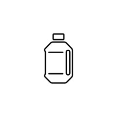 Gallon thin icon isolated on white background, simple line icon for your work.