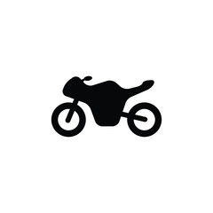 Motorcycle icon isolated on white background, simple line icon for your work.