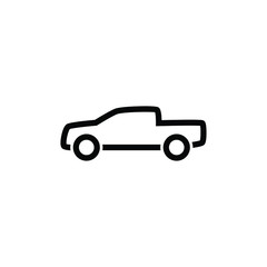 pick up truck thin icon isolated on white background, simple line icon for your work. © Flatman vector 24