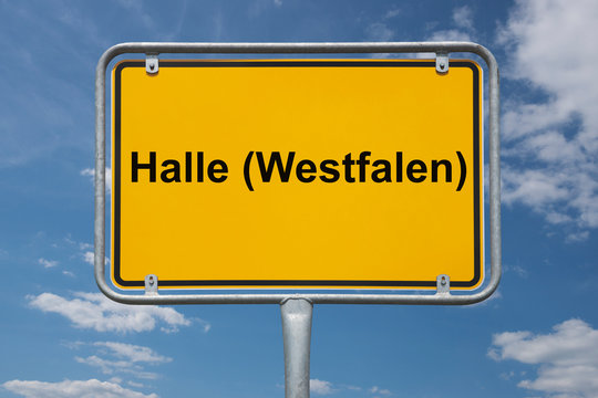 Ortstafel Halle (Westfalen)