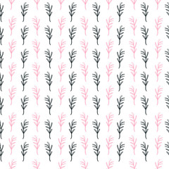 Illustration of a leaf pattern. Floral organic background. Hand-drawn sheet texture.