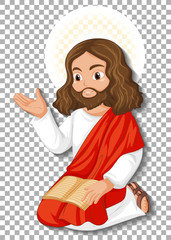 Isolated jesus cartoon character