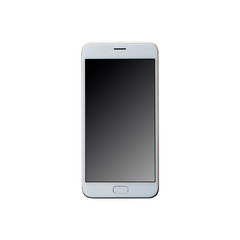 Mobile smart phone on white background technology