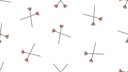 broom seamless cartoon on white background , illustration concept