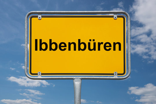 Ortstafel Ibbenb&uuml;ren