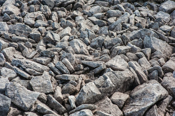 Various gray stones texture background