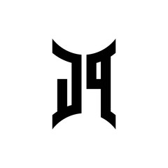 JP monogram logo with curved side