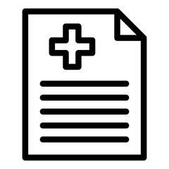 Fototapeta premium Home nursing receipt icon. Outline home nursing receipt vector icon for web design isolated on white background