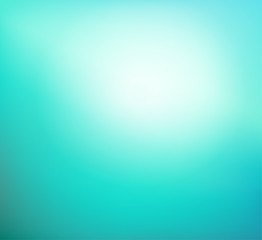 Abstract Gradient turquoise mint background. Blurred teal blue green water backdrop with sunlight. Vector illustration for your graphic design, banner, summer or aqua poster, website