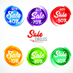 Circle sale vector illustration
