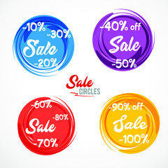 Circle sale vector illustration