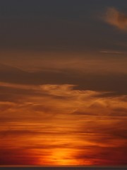 Fototapeta na wymiar Sunset on the Sea, near Marsala in Sicily, Italy