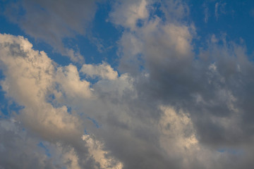 Blue sky background with cloud