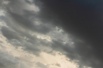 dark storm clouds before rain