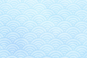 和紙　青海波の背景（青）