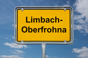 Ortstafel Limbach-Oberfrohna