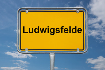 Fototapeta premium Ortstafel Ludwigsfelde