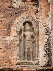 Preah Ko Temple on Roluos Site, Siem Reap Province, Angkor's Temple Complex Site listed as World Heritage by Unesco in 1192, built in 880, Cambodia