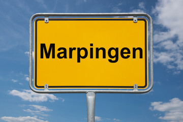 Ortstafel Marpingen