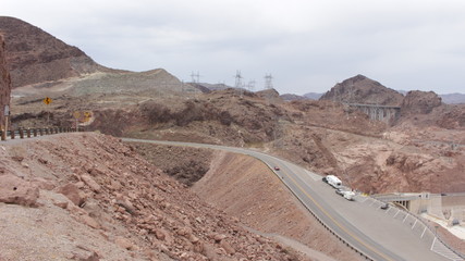 View of the Hoover Dam in Nevada, USA