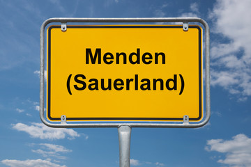 Ortstafel Menden (Sauerland)