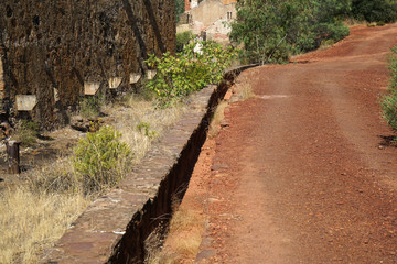 Injured mine in Portugal that belongs above all to iron and copper