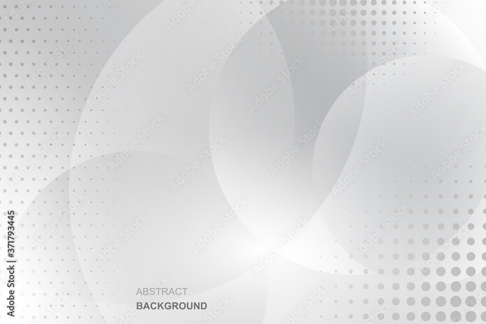 Poster abstract bright white gray light gradient background, shine curve circle geometric modern design wit