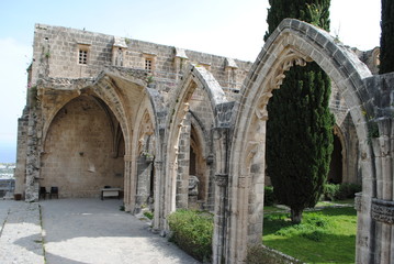 Beautiful Bellapais Abbey Monastery, dated back 13th Century. Kyrenia, Girne Northern Cyprus