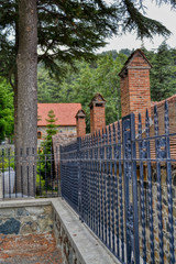 Buildings on the territory of the Trooditissa Monastery - the male monastery of the Paphos Metropolis of the Cyprus Orthodox Church, located in the Troodos Mountains