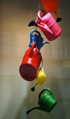 red watering can