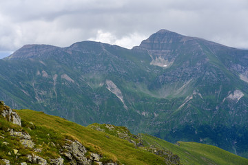 Fototapeta premium Alpine landscape, cloudy