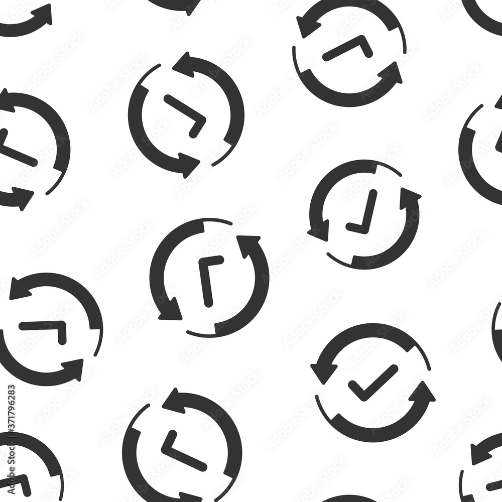 Poster check mark sign icon in flat style. confirm button vector illustration on white isolated background.