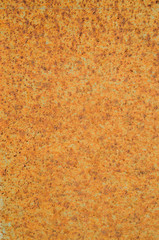 Old rusty blue metal door close up